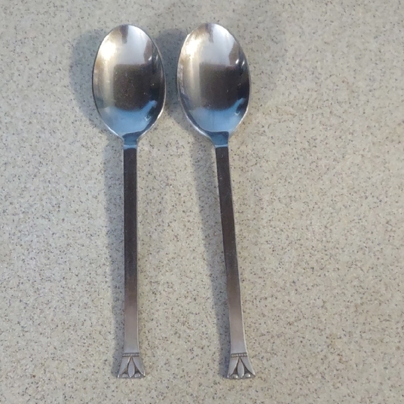 Stanley Roberts Stainless Steel ROYALTY Lot of 2 Tablespoons Vintage Japan - Picture 1 of 10